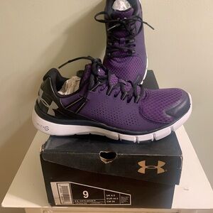 Brand new purple Underarmour gym shoes. Size 9.